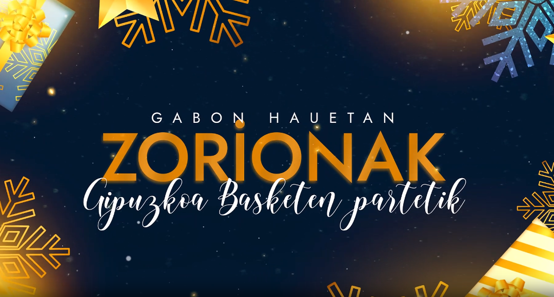 Gipuzkoa Basket familiaren partetik, zorionak eta urte berri on!